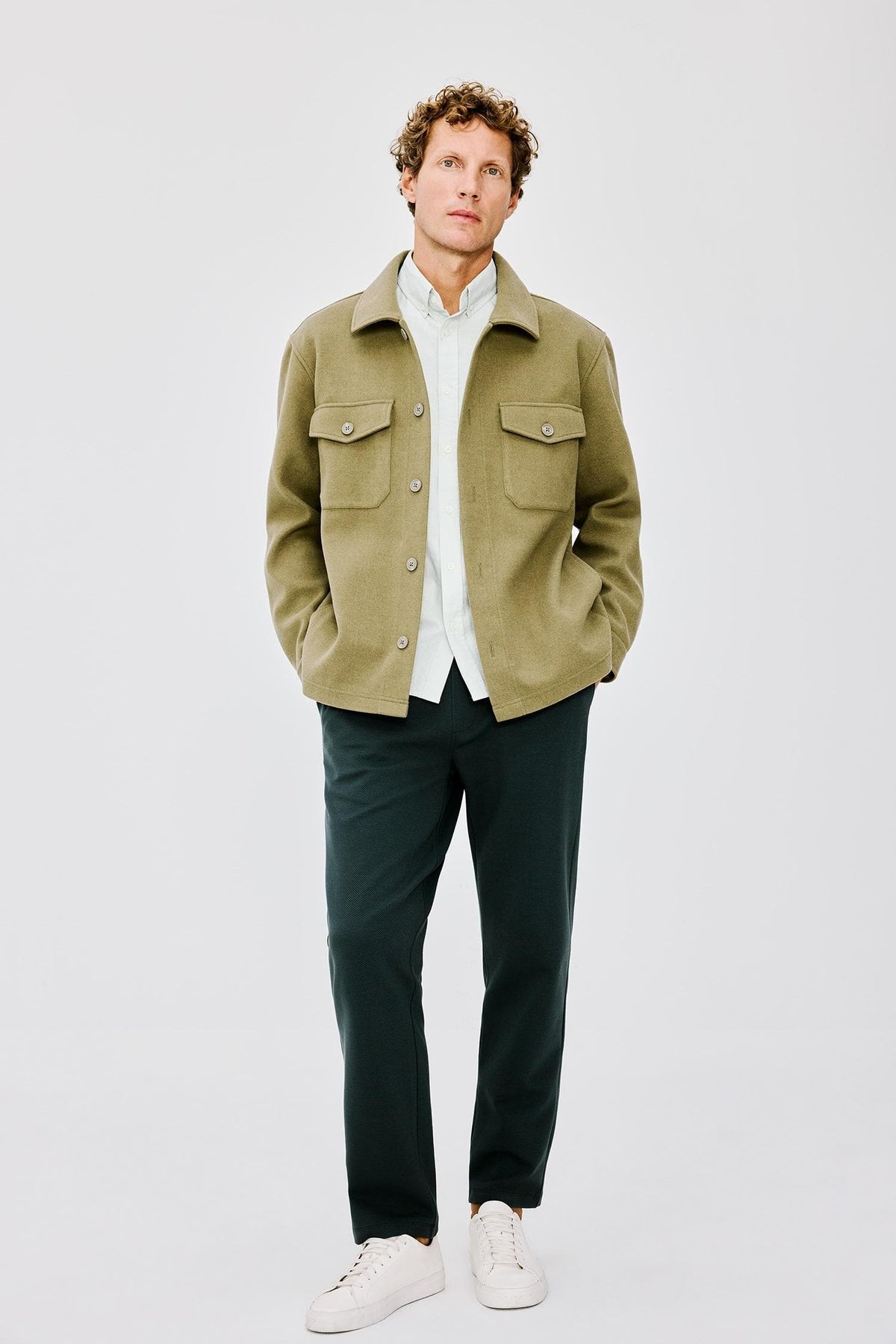 Pocketed Straight Leg Basic Jogger Pants Main image
