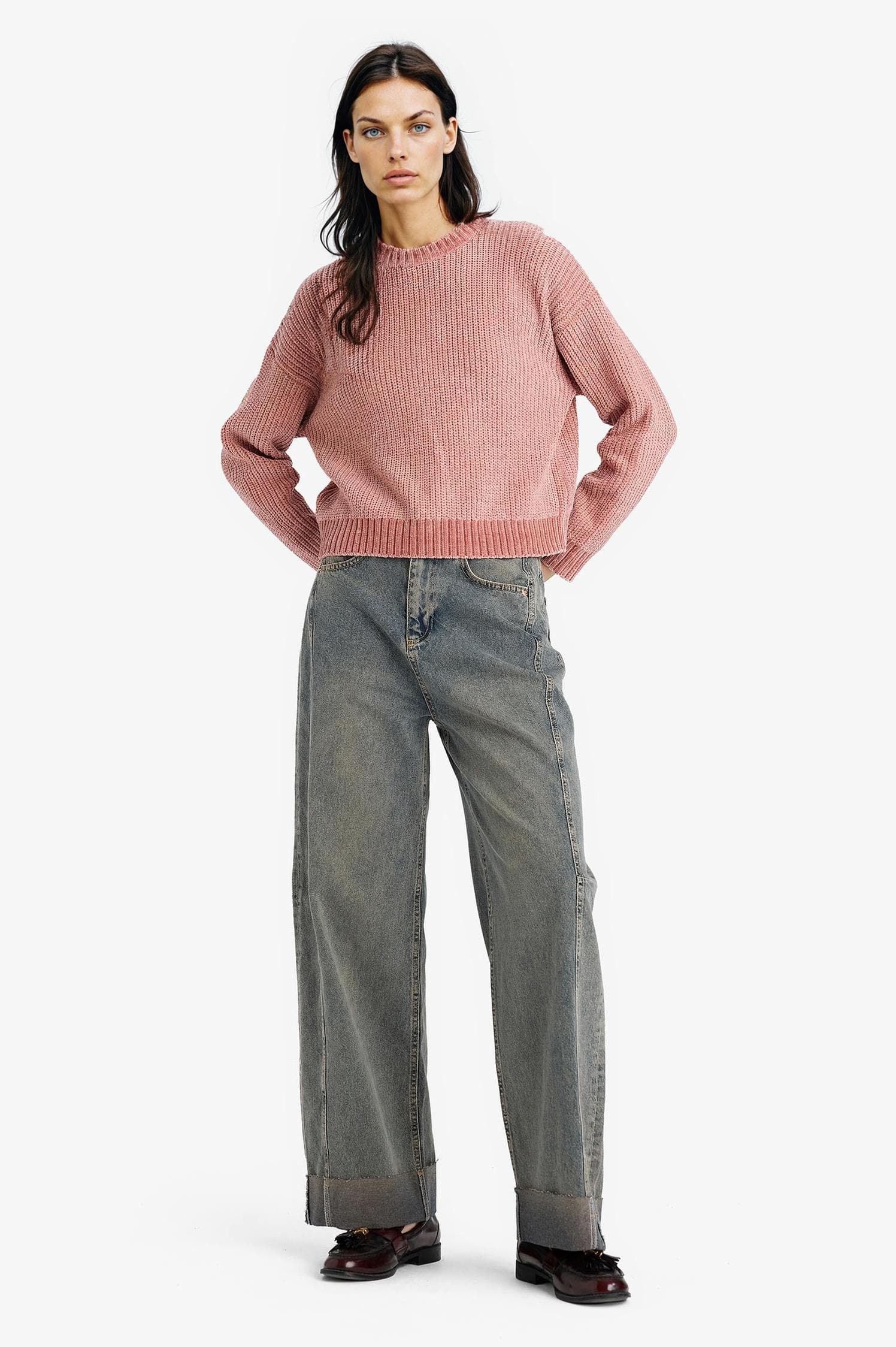 Regular Fit Crew Neck Chenille Sweater Secondary image