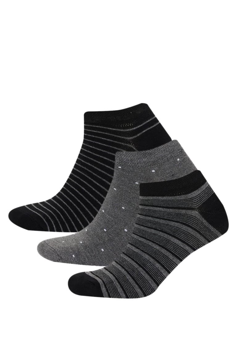Breathable Mens Seamless 3-Pack Bamboo Booties Socks