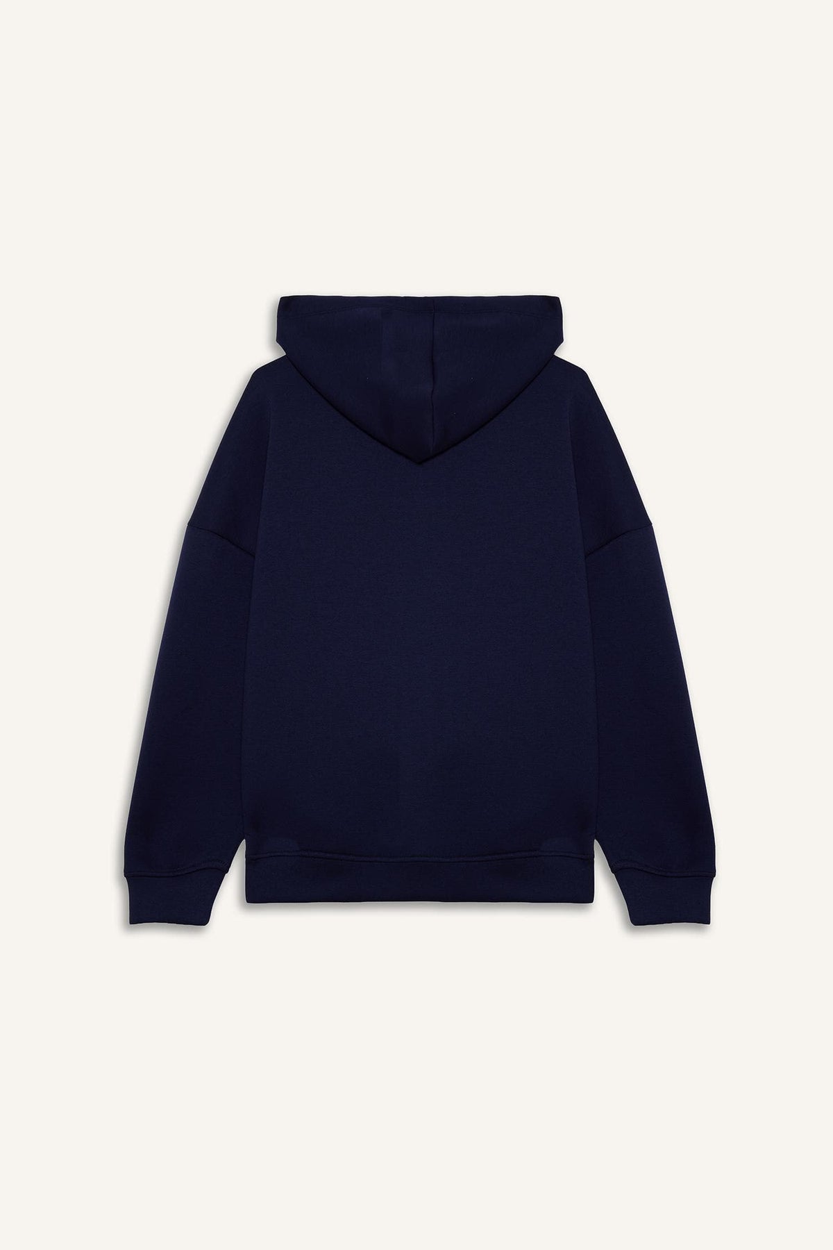 Oversize Wide Fit Hooded Scuba Diving Fabric Cardigan
