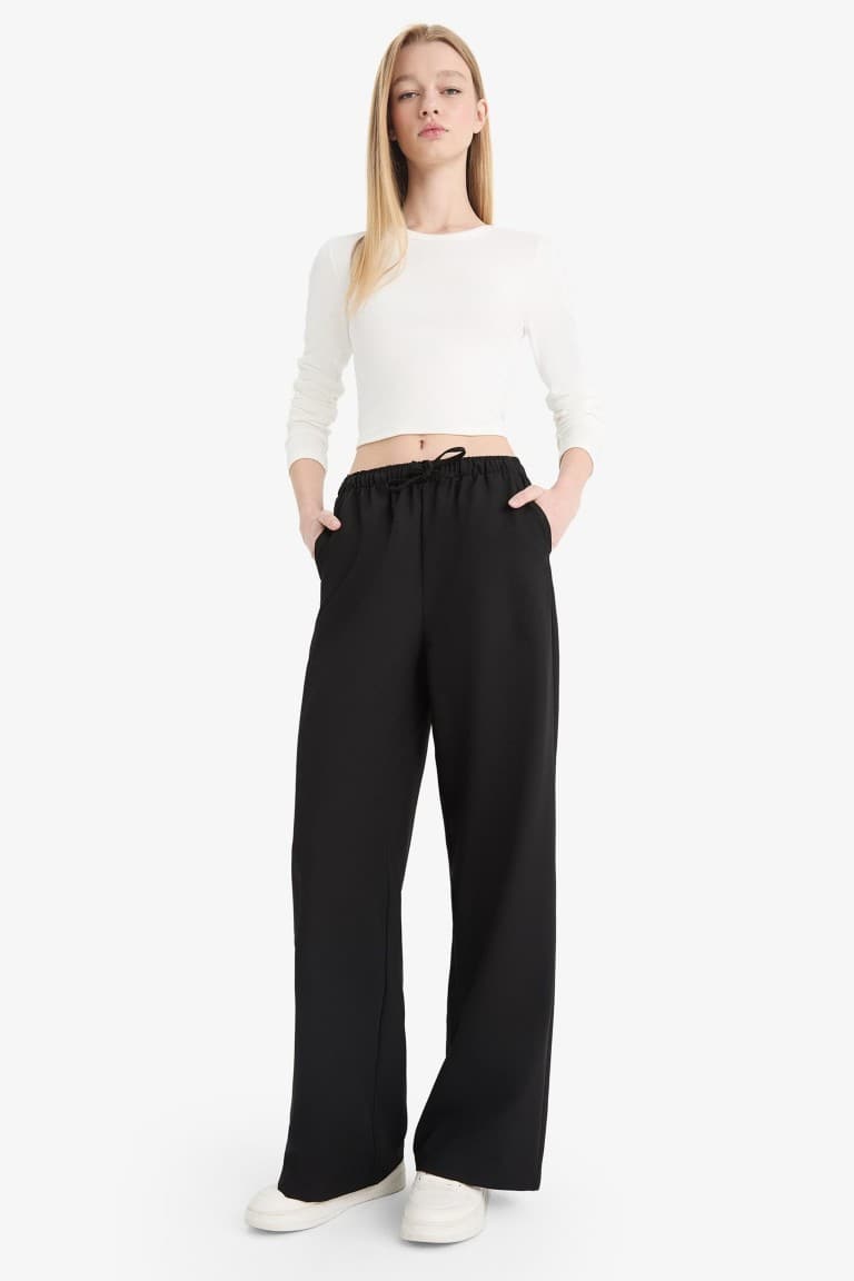 Wide Leg Regular Waist Trousers Main image