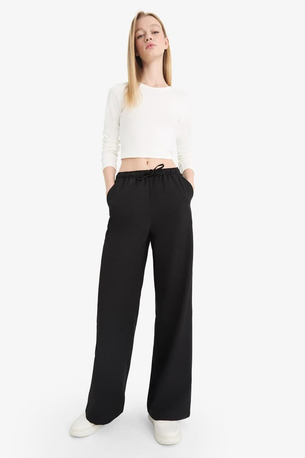 Wide Leg Regular Waist Trousers