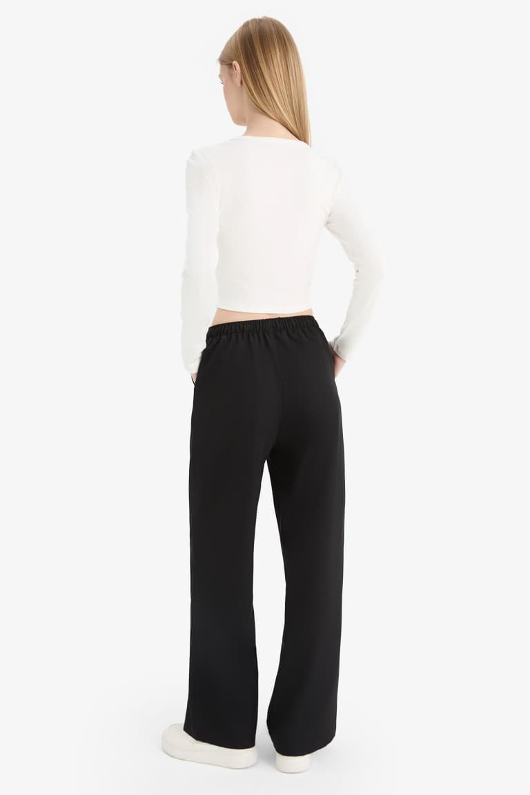 Wide Leg Regular Waist Trousers