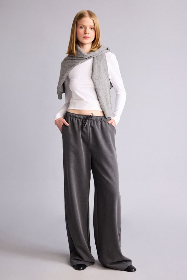 Wide Leg Regular Waist Trousers