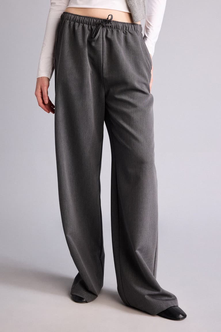 Wide Leg Regular Waist Trousers
