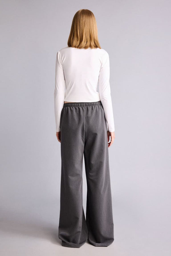 Wide Leg Regular Waist Trousers