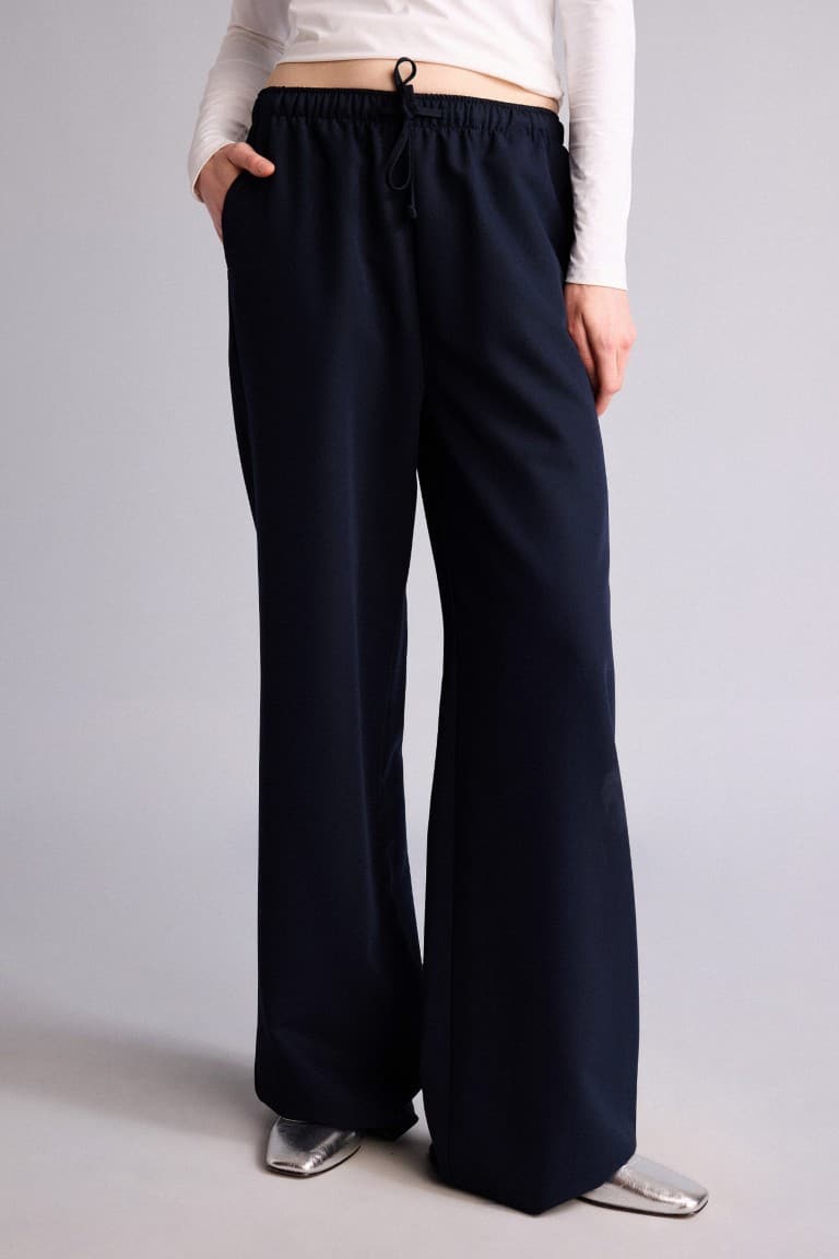 Wide Leg Regular Waist Trousers