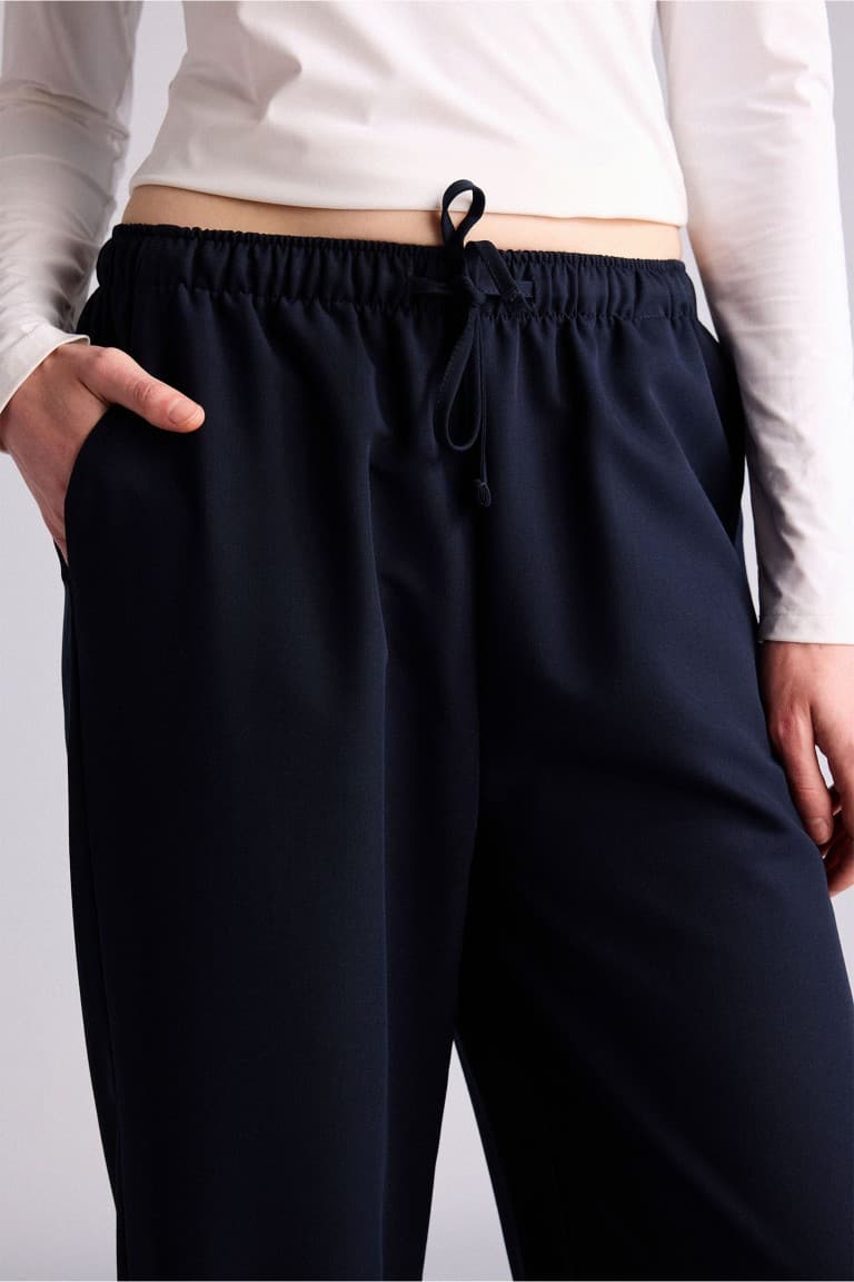 Wide Leg Regular Waist Trousers