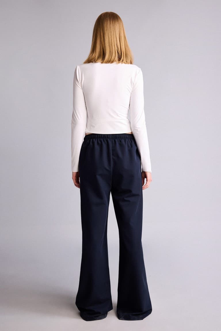 Wide Leg Regular Waist Trousers