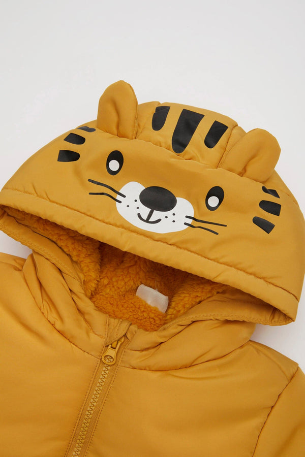 Baby Boy Hooded Zippered Coat