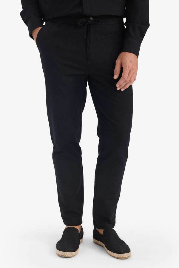 100% Cotton Summer Waisty Strap-on Jogger Pants Slim Fit Fit Fit Fit Fit With Flat Leg Pocket