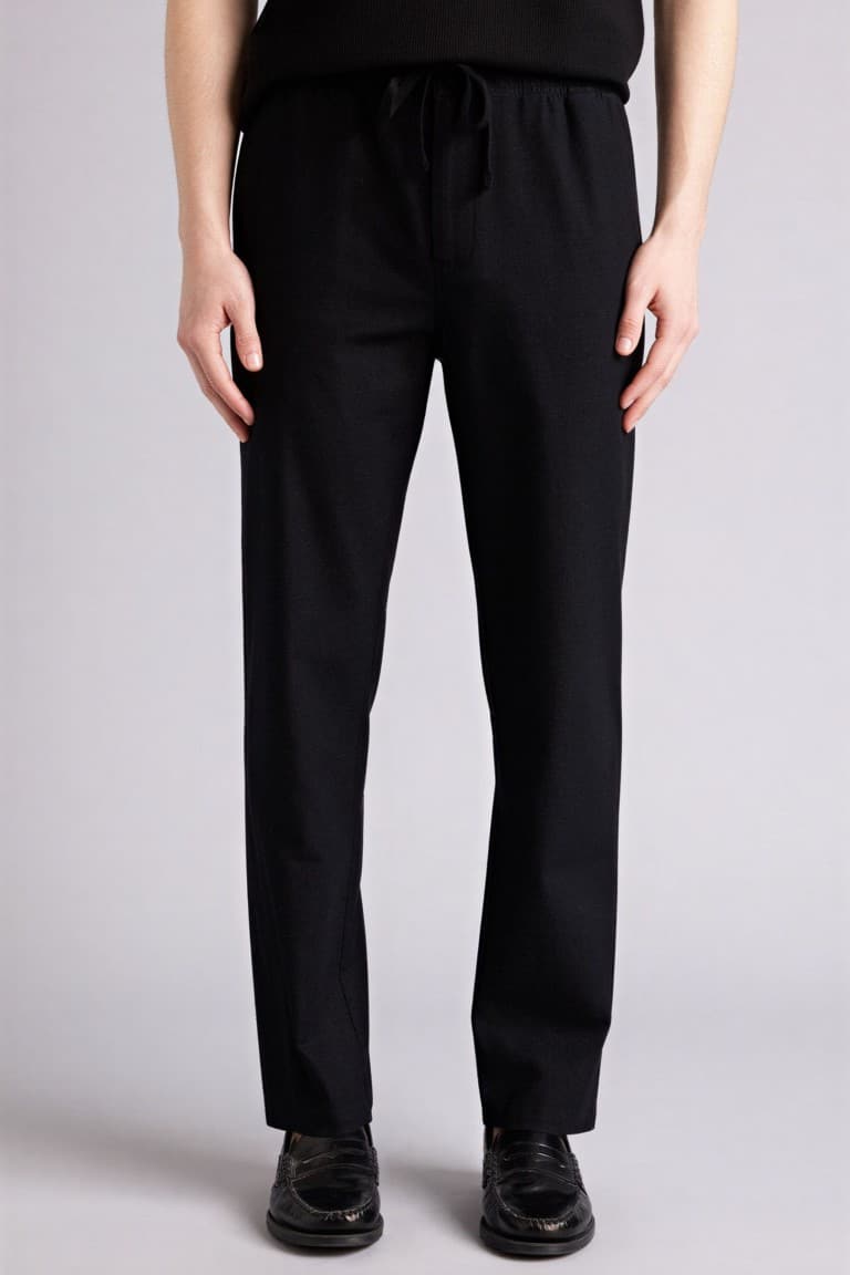 100% Cotton Summer Waisty Strap-on Jogger Pants Slim Fit Fit Fit Fit Fit With Flat Leg Pocket