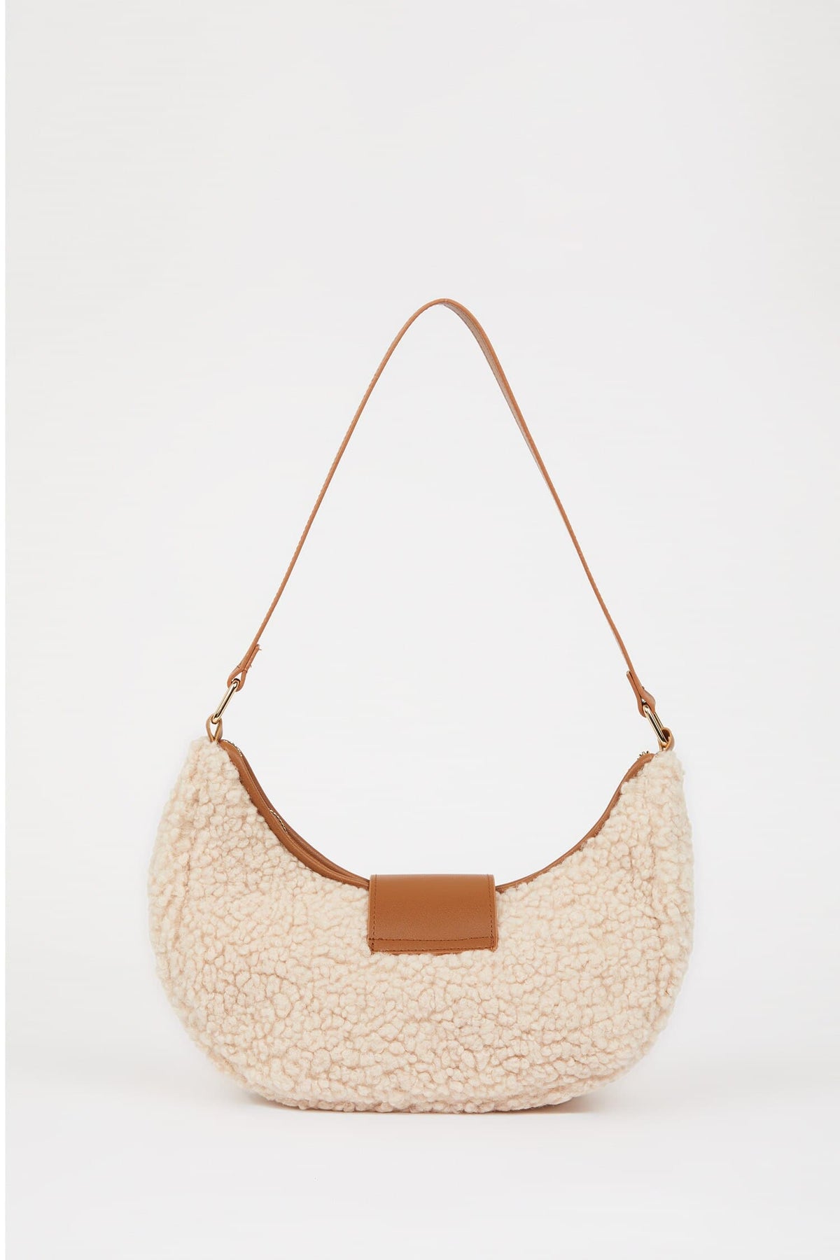 Women Faux Leather Plush Shoulder Bag