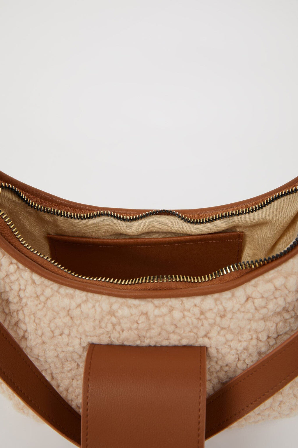 Women Faux Leather Plush Shoulder Bag
