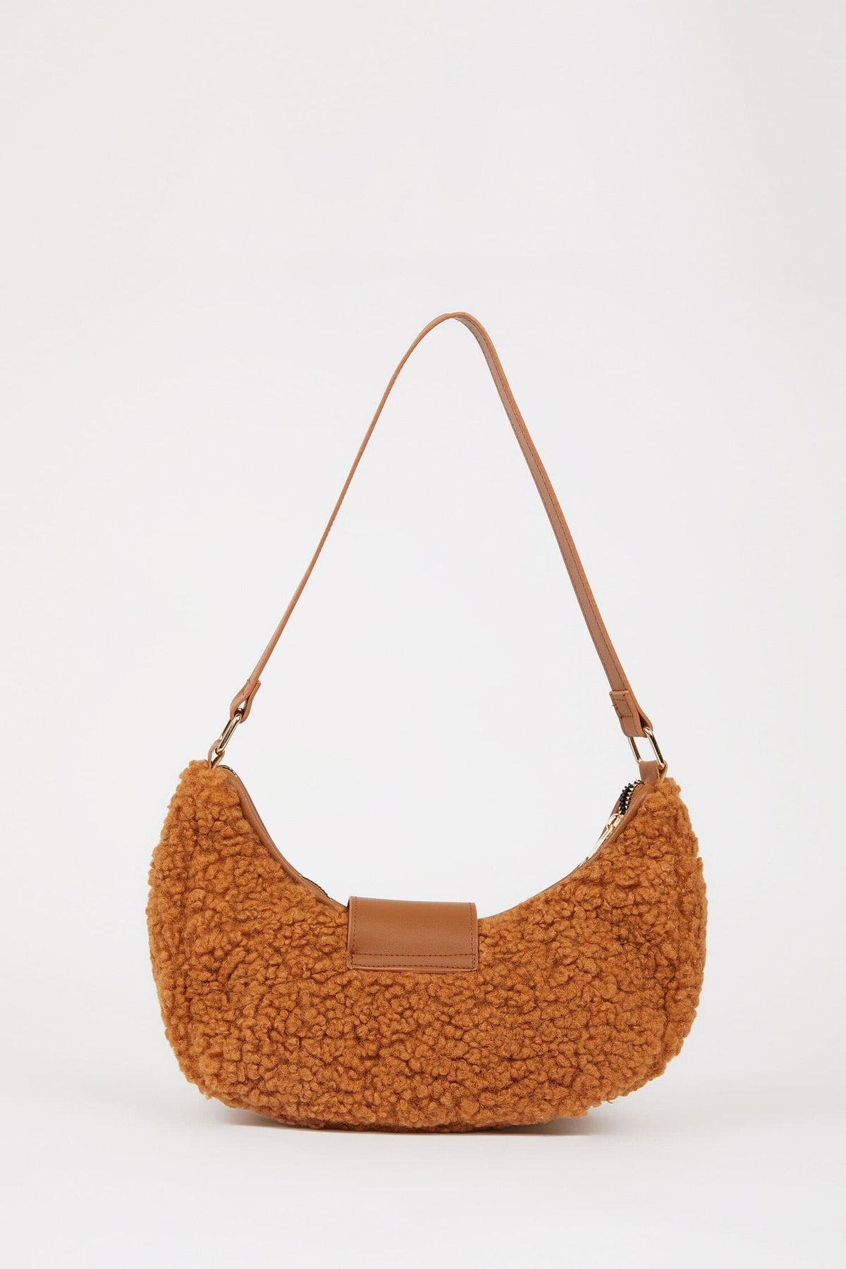 Women Faux Leather Plush Shoulder Bag