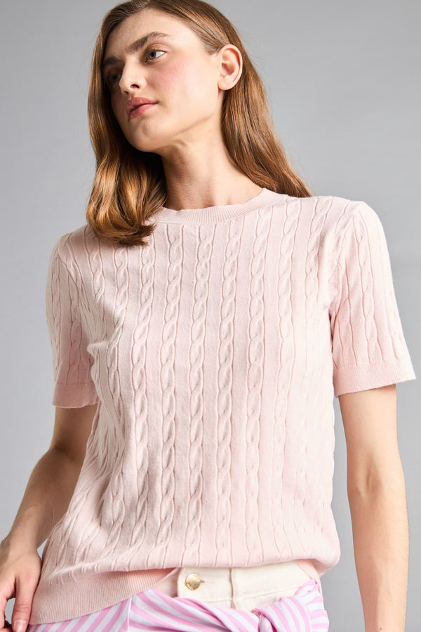 Regular Fit Crew Neck Short Sleeve Knitwear Sweater