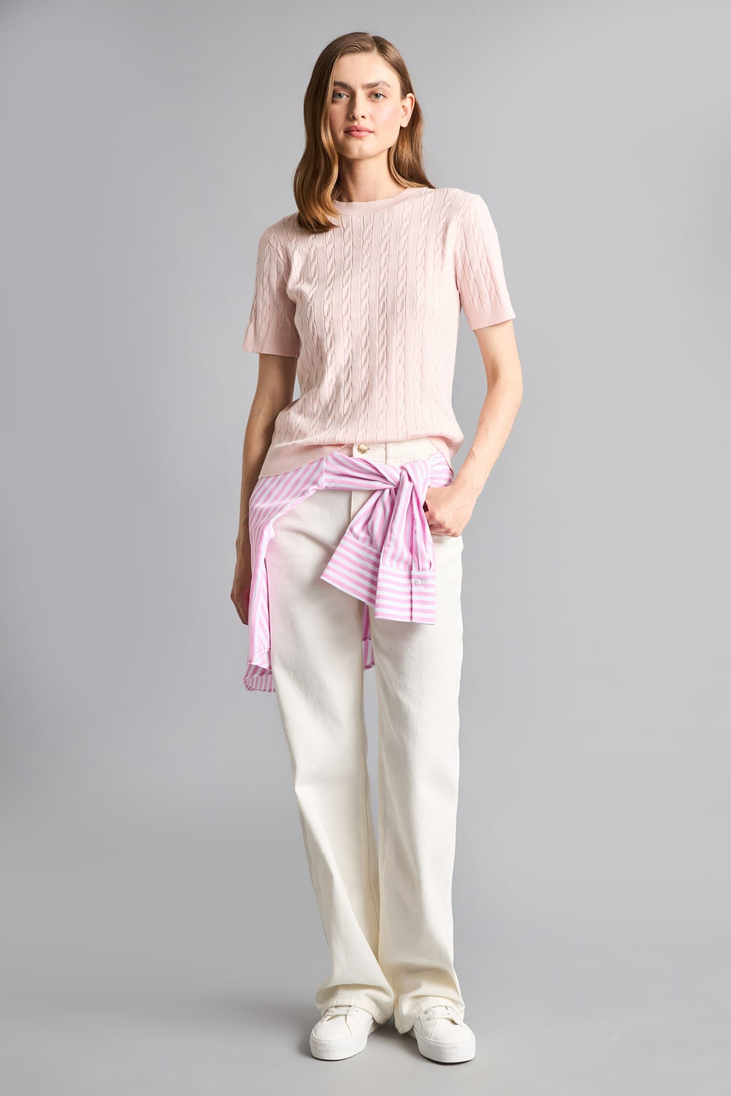 Regular Fit Crew Neck Short Sleeve Knitwear Sweater Secondary image