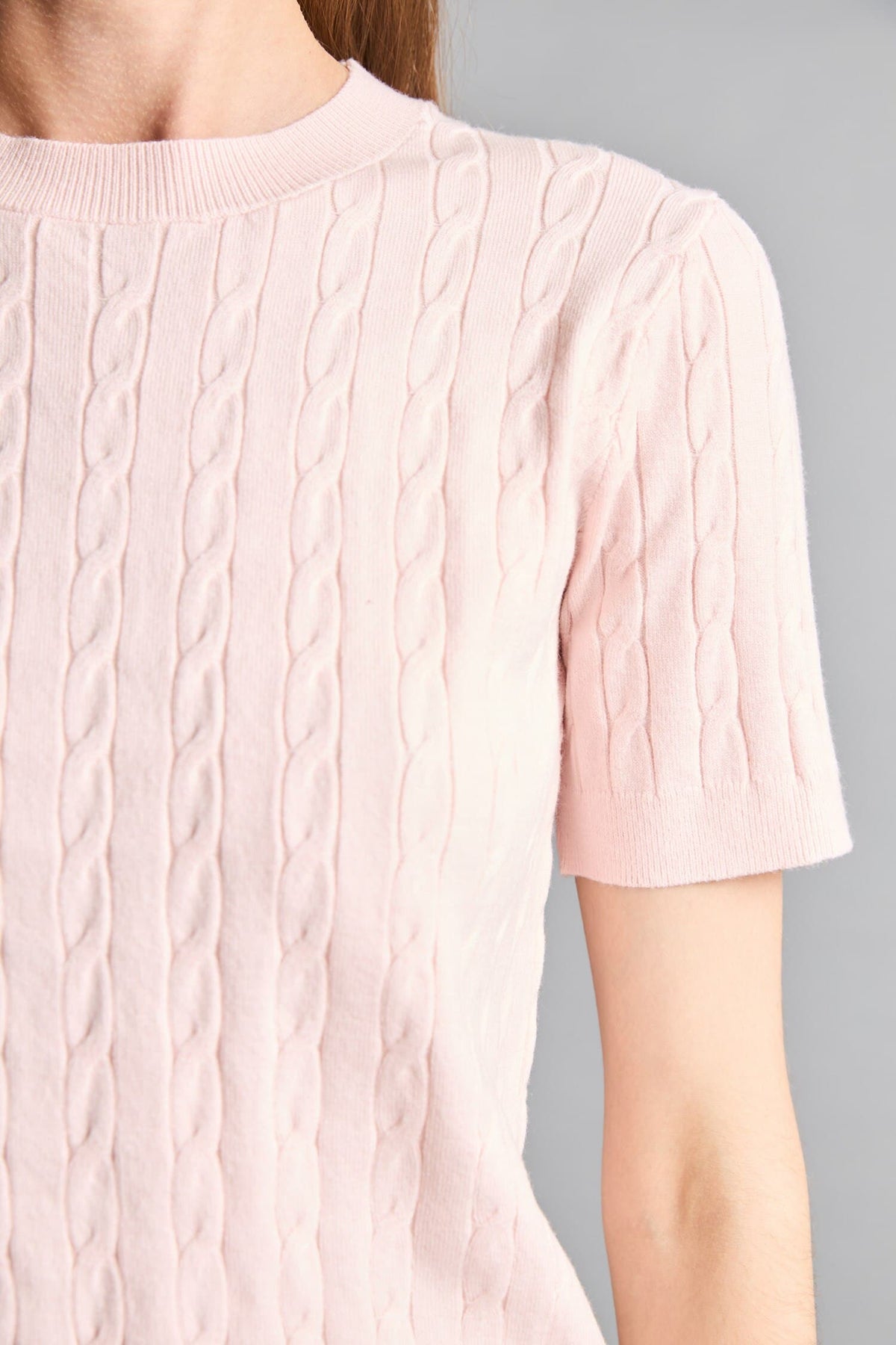 Regular Fit Crew Neck Short Sleeve Knitwear Sweater
