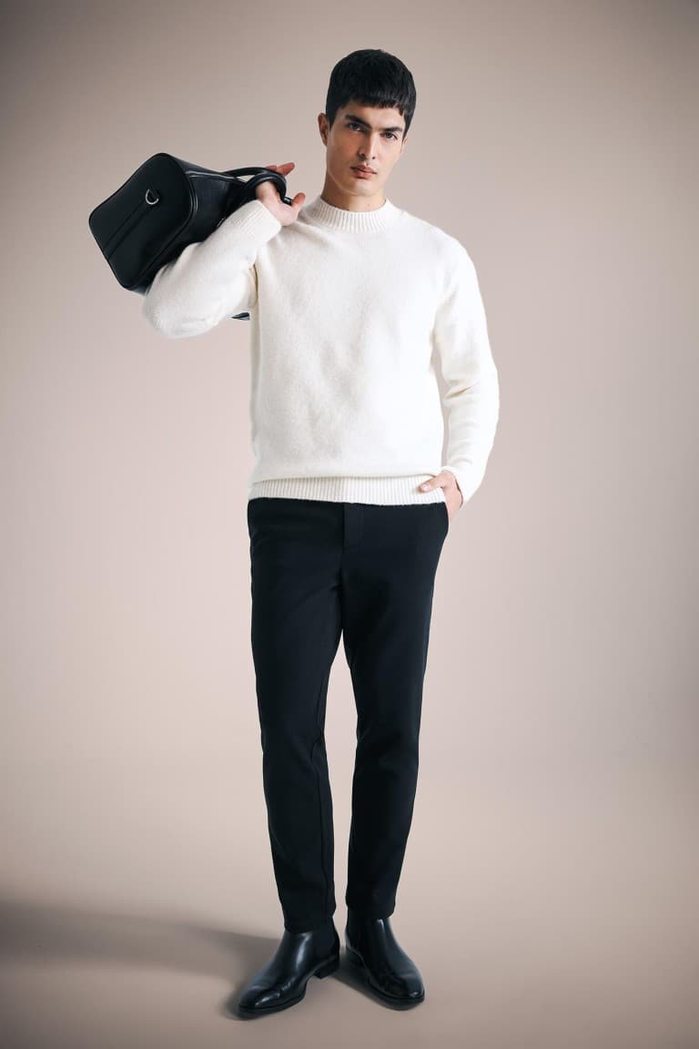 Tailored Regular Fit Straight Leg Trousers