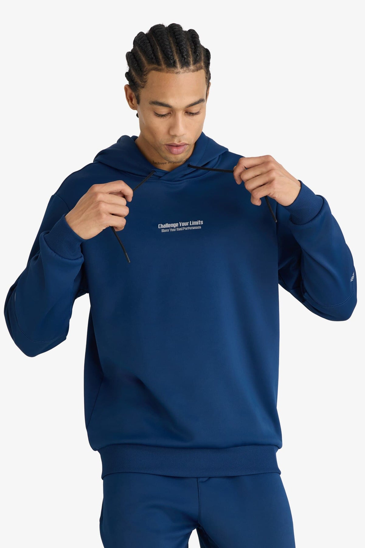 Standard Fit Hooded Sports Sweatshirt