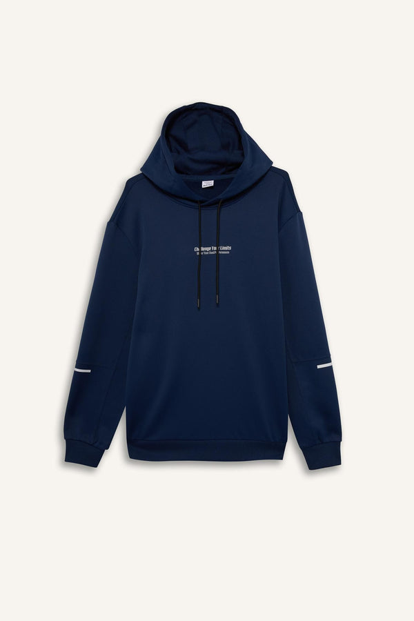 Standard Fit Hooded Sports Sweatshirt