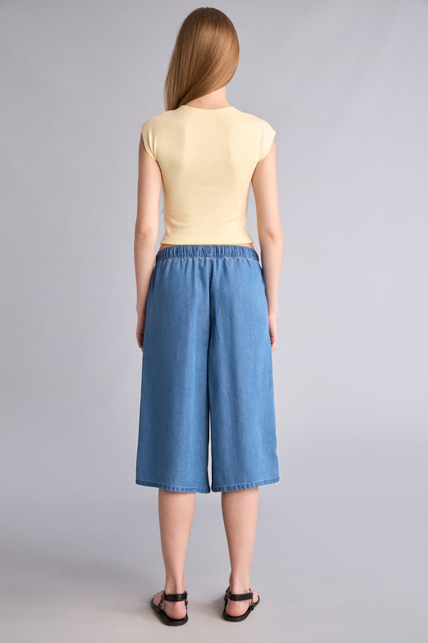 High Waist Tencel Capri