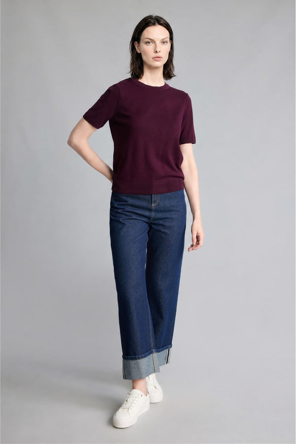 Regular Fit Crew Neck Short Sleeve Sweater