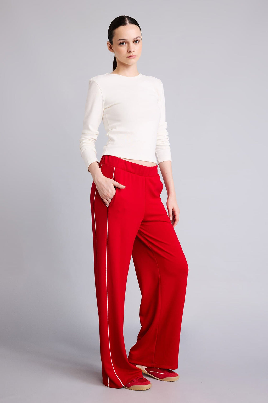 Straight Fit Sweatpants with Pockets