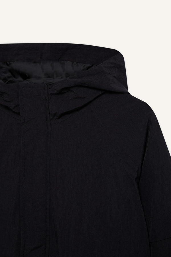 Water Repellent Hooded Zipper Snap Pocket Raincoat Girls