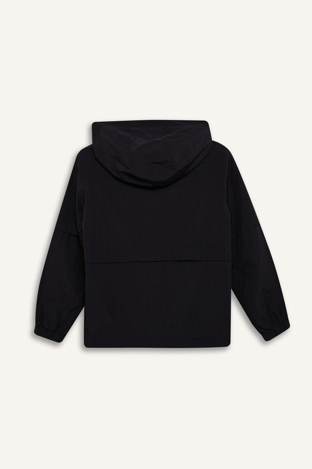 Water Repellent Hooded Zipper Snap Pocket Raincoat Girls