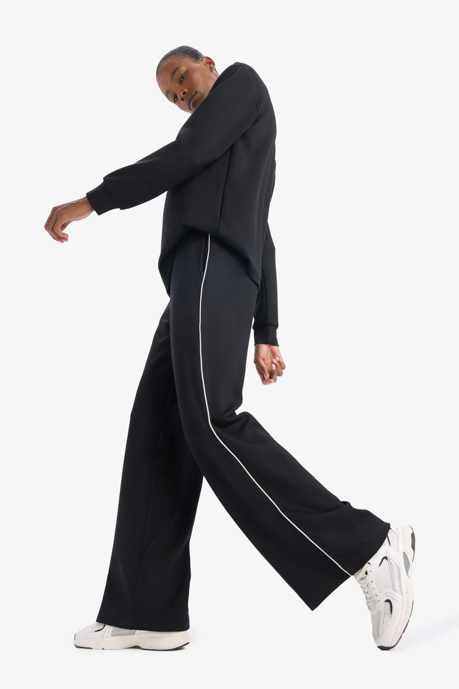 Wide Leg Wide Leg Standard Length Modal Sports Pants Secondary image