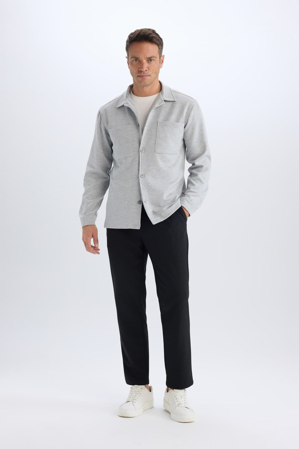 Regular Fit Polo Shirt Jacket