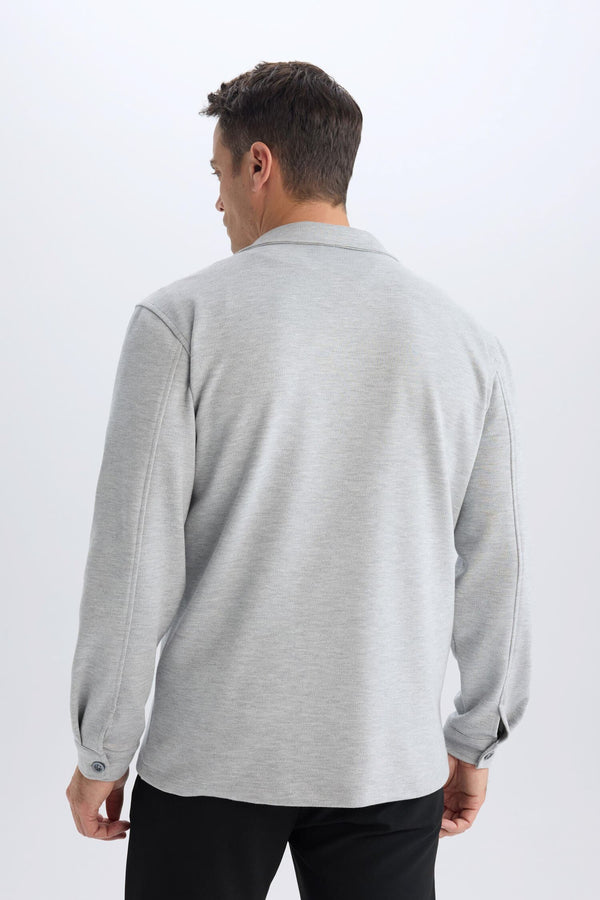 Regular Fit Polo Shirt Jacket