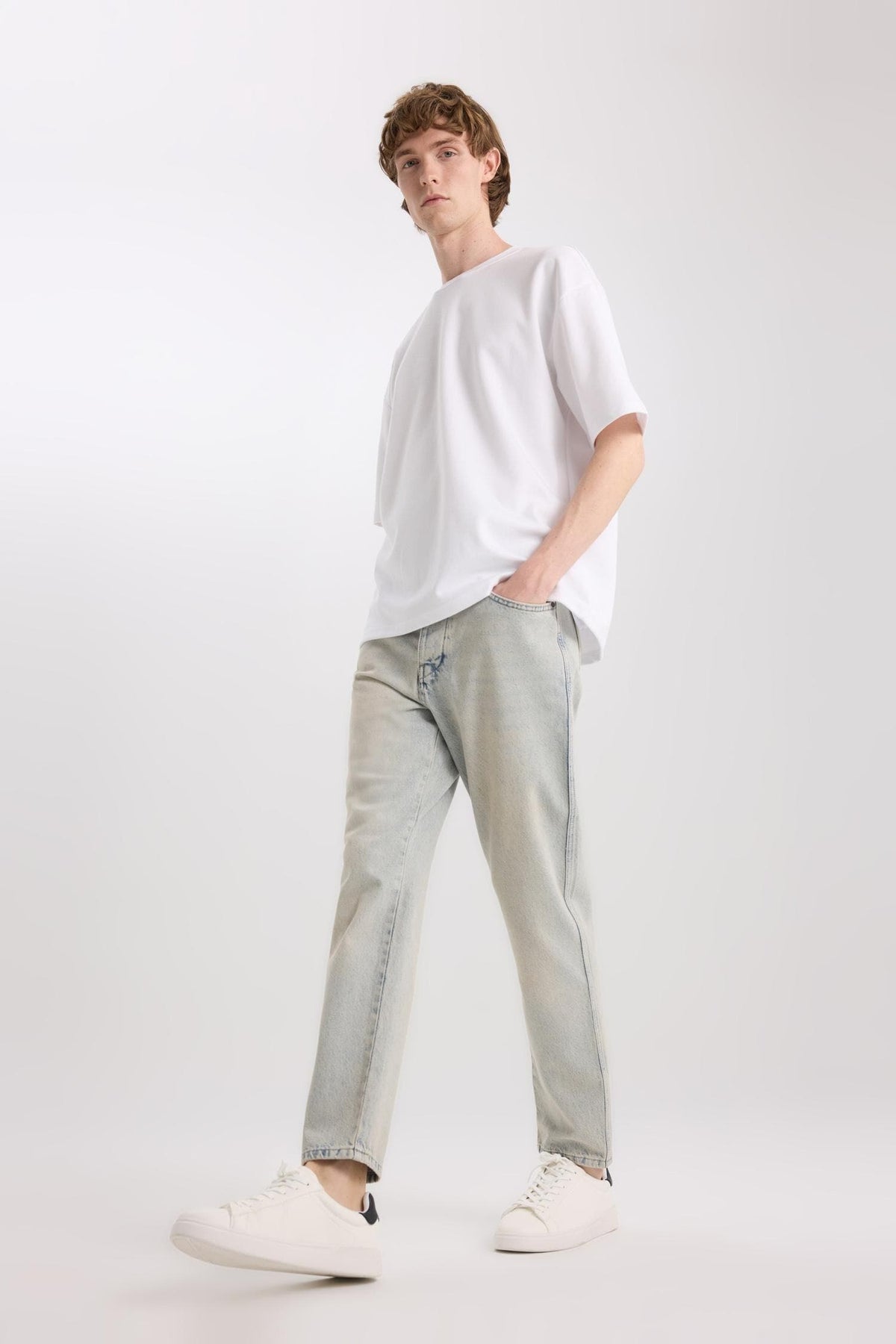 90’S Slim Fit Super Skinny Hem Cotton Trousers Main image