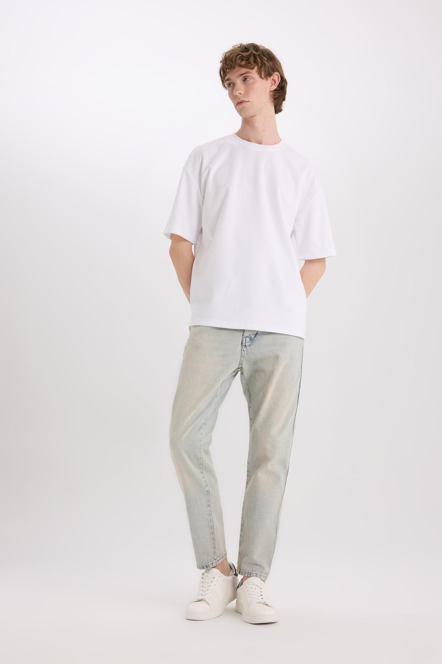 90’S Slim Fit Super Skinny Hem Cotton Trousers Secondary image