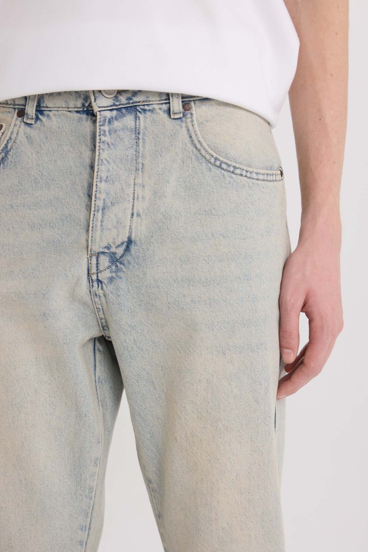 90’S Slim Fit Super Skinny Hem Cotton Trousers