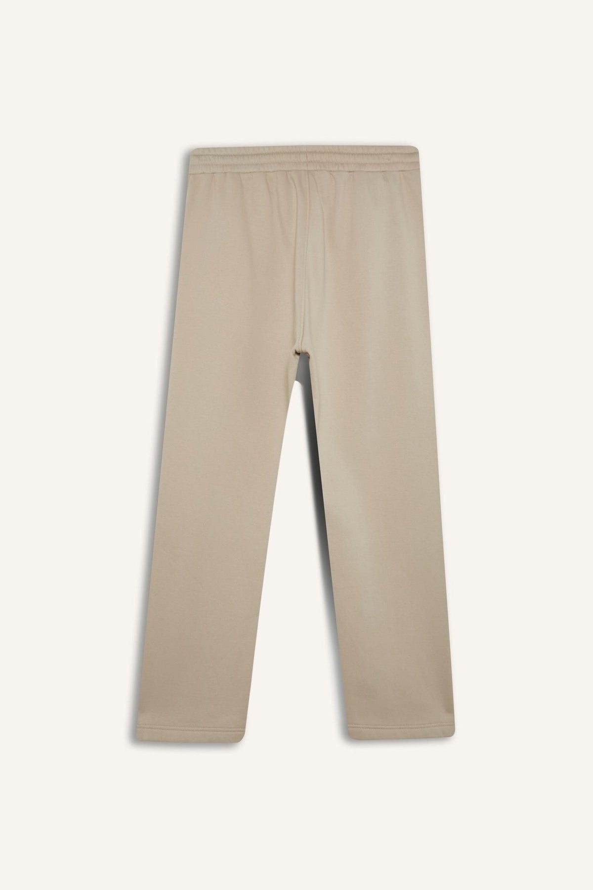 Regular Fit Sweatpants with Fleece Inside, Basic Plain Pocket, Tie Waist, Straight Leg