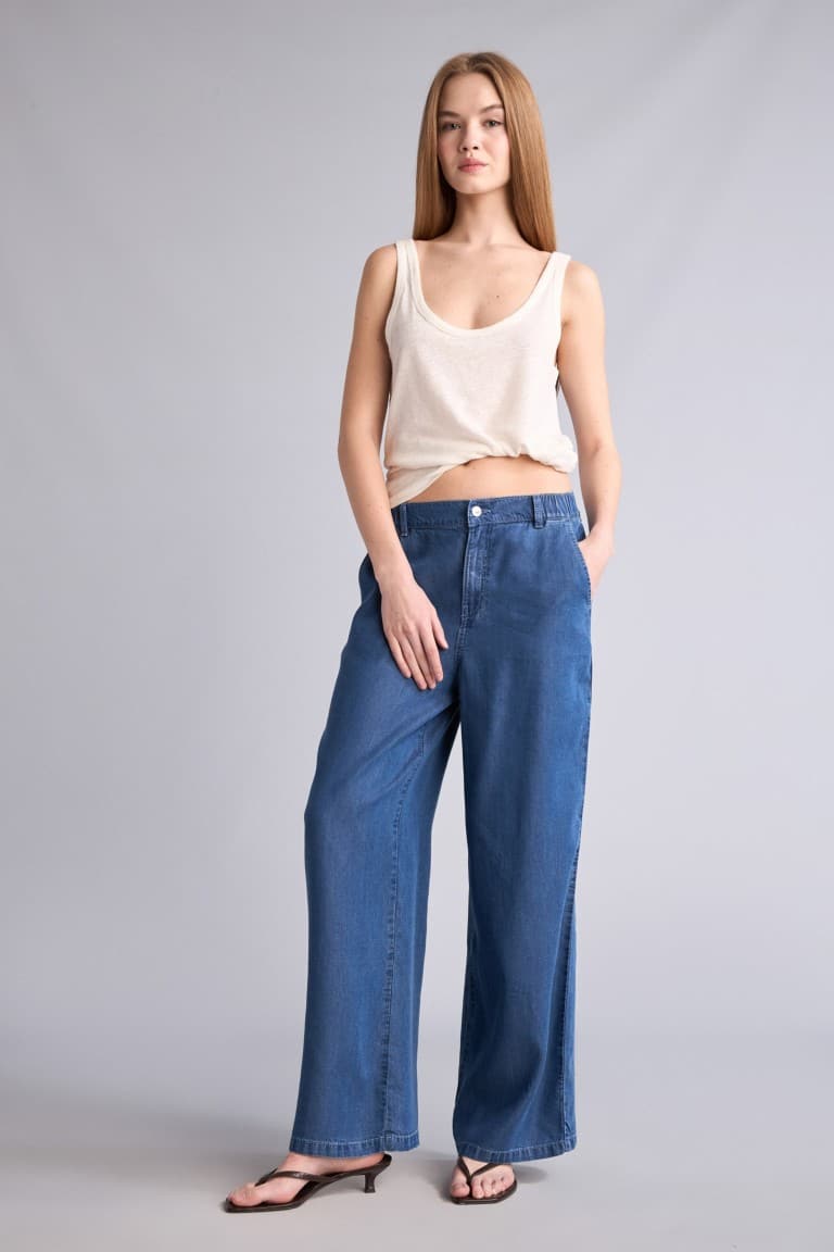 Wide Leg High Waist Long Soft Jeans Secondary image