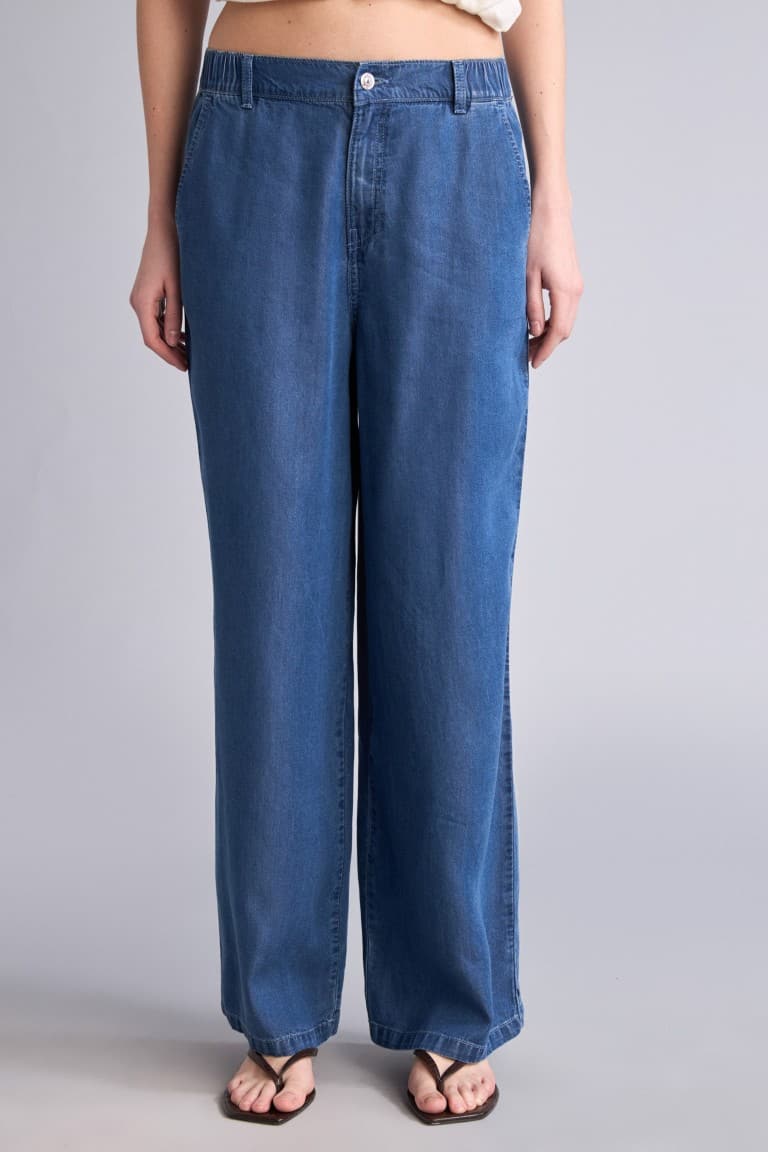 Wide Leg High Waist Long Soft Jeans