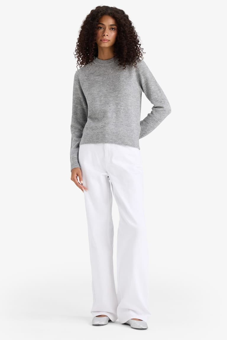 Regular Fit Crew Neck Basic Plain Soft Touch Knit Sweater Secondary image