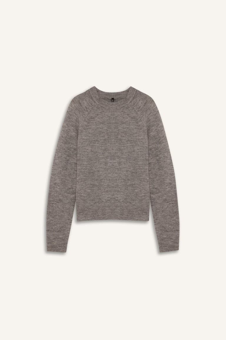 Regular Fit Crew Neck Basic Plain Soft Touch Knit Sweater