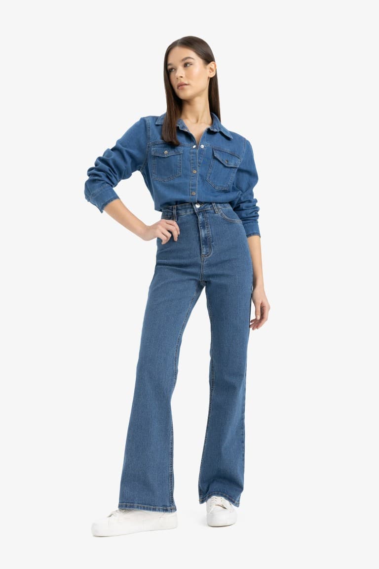 Slim Fit Slim Cut Jean Shirt Secondary image