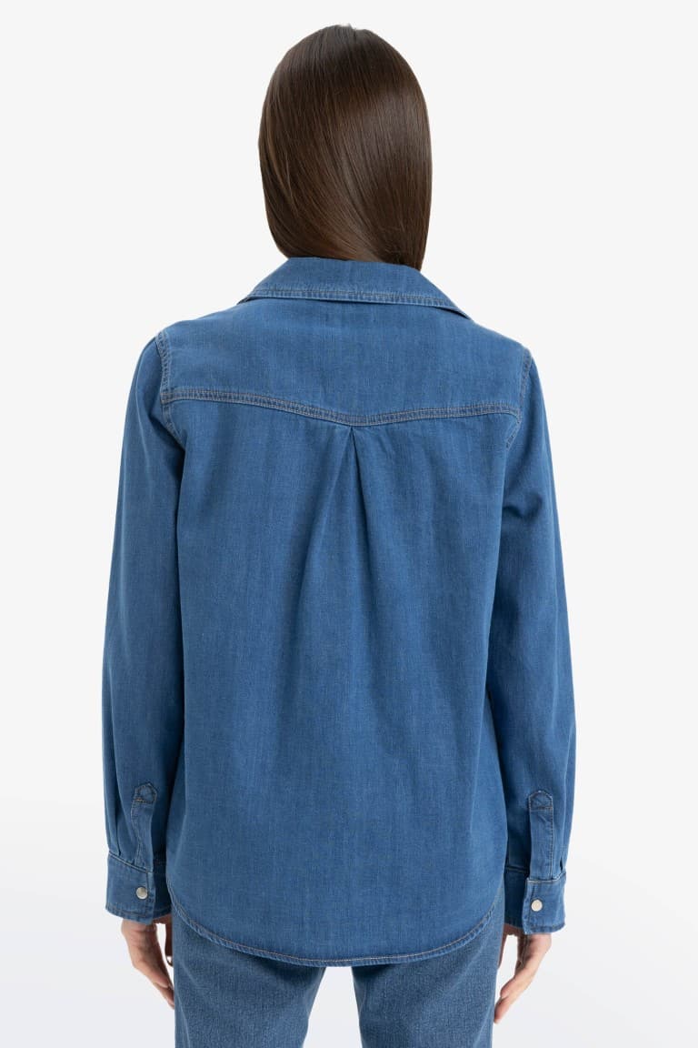 Slim Fit Slim Cut Jean Shirt