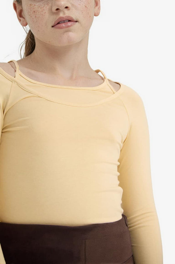 Girl Slim Fit Sweet Printed Corduroy Long Sleeve T-Shirt