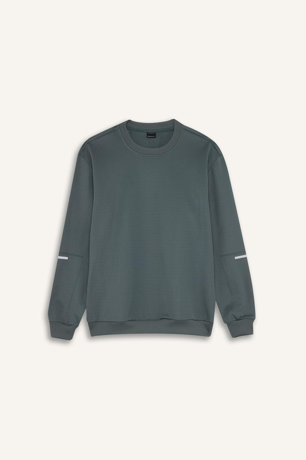 Standard Fit Crew Neck Basic Plain Sports Sweatshirt