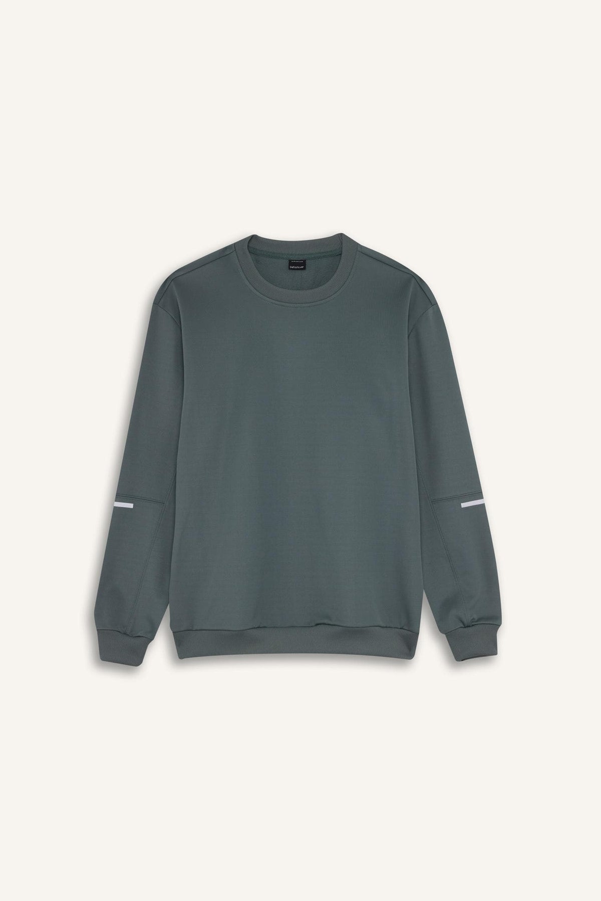 Standard Fit Crew Neck Basic Plain Sports Sweatshirt
