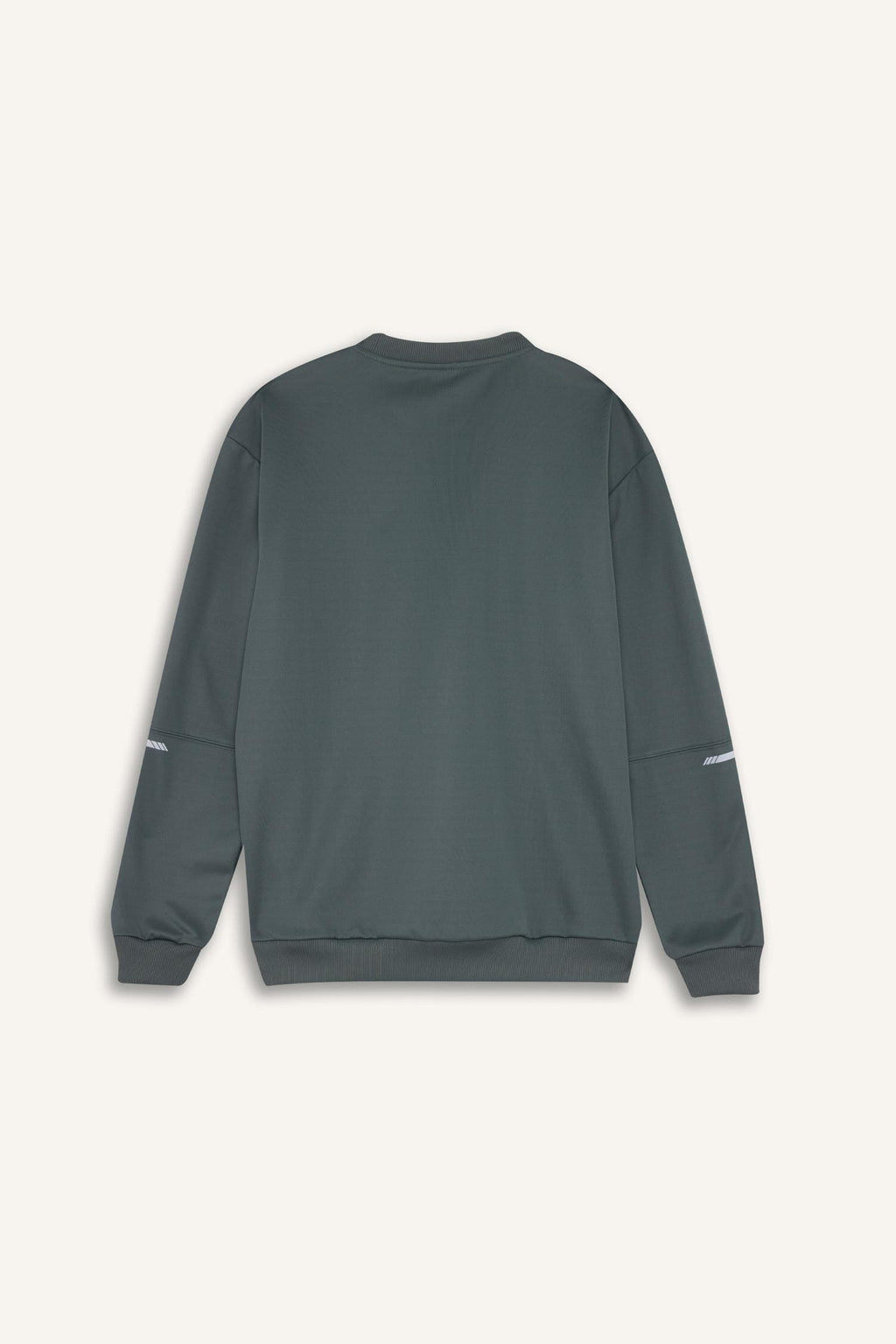 Standard Fit Crew Neck Basic Plain Sports Sweatshirt