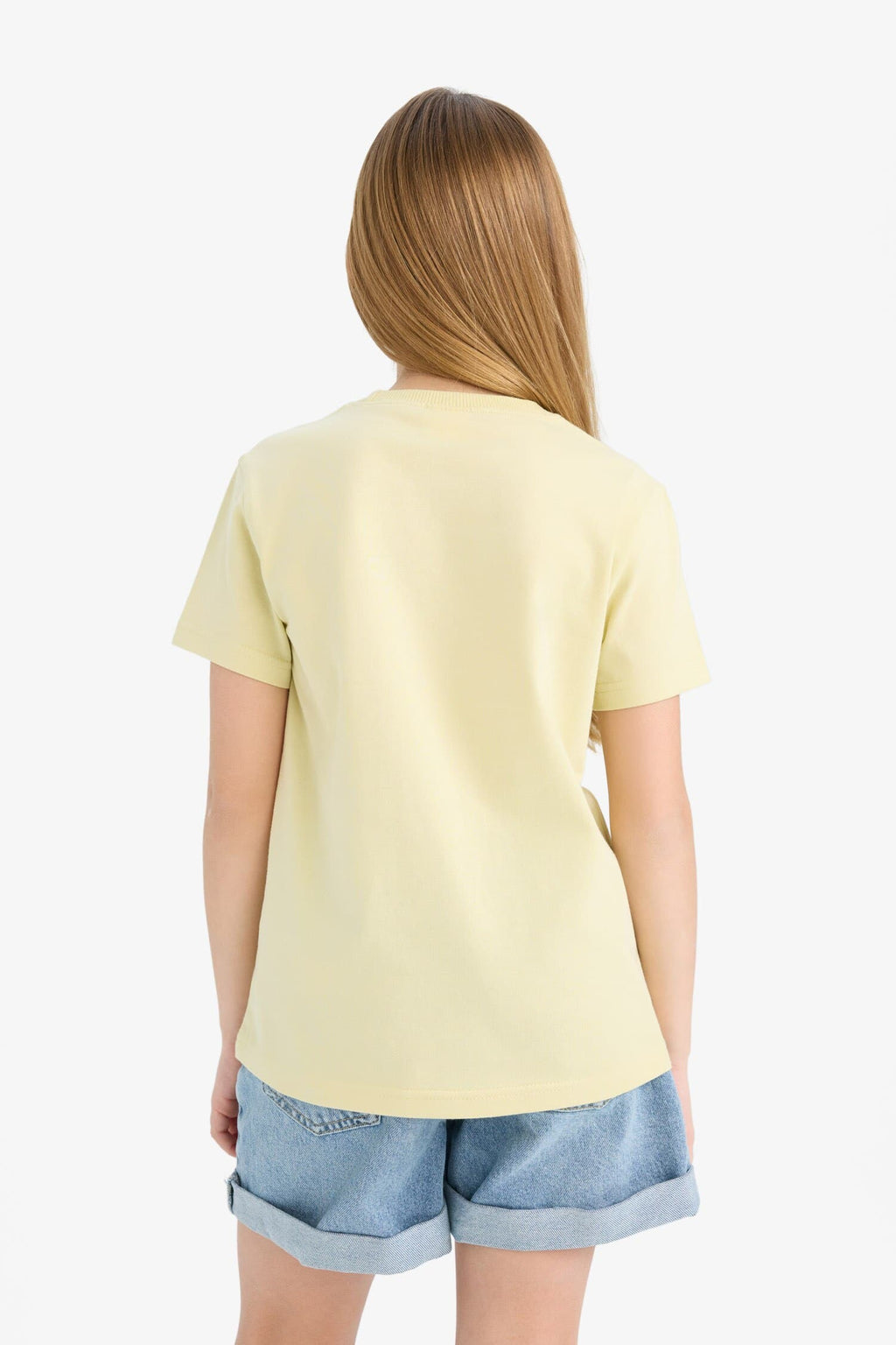Girl Regular Fit Crew Neck Anime Print T-Shirt