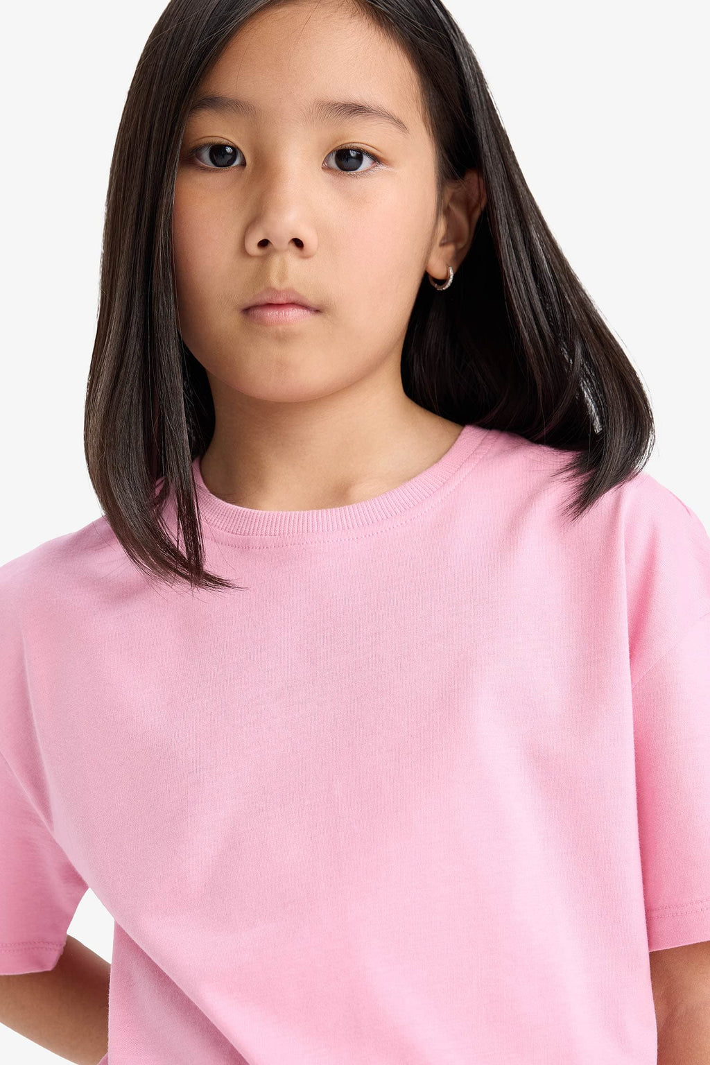 Girl Child Relax Fit Bicycle Collar Printed Short Sleeve T-Shirt