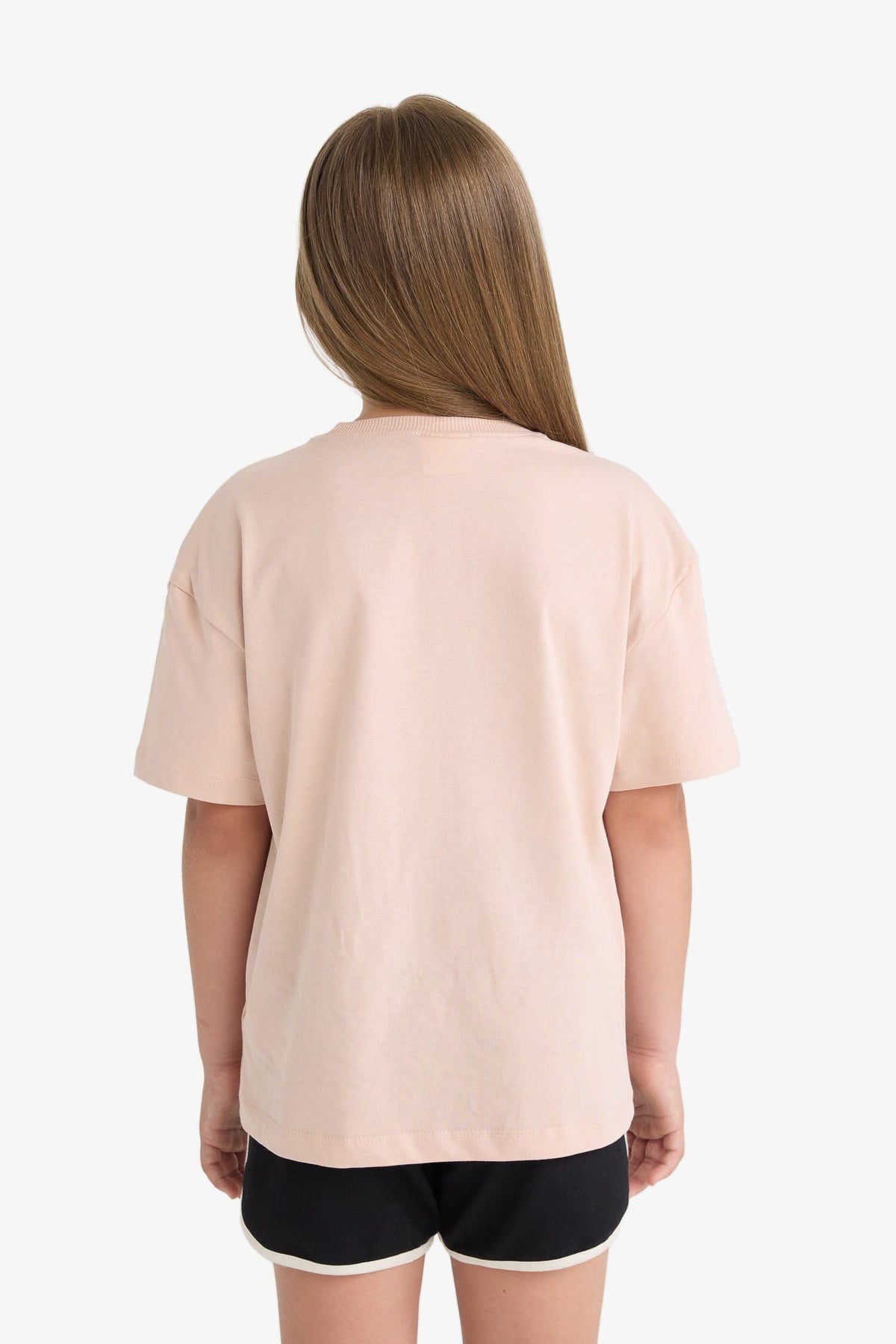 Girl Relax Fit Palm Printed Crew Neck Short Sleeve T-Shirt